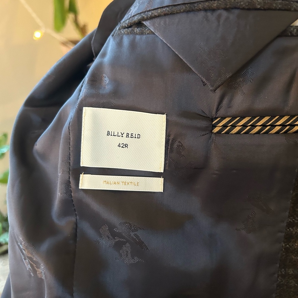 Billy Reid Virgin Wool Plaid Two Buttons Jacket Blazer Made in Italy - Picture 7 of 8